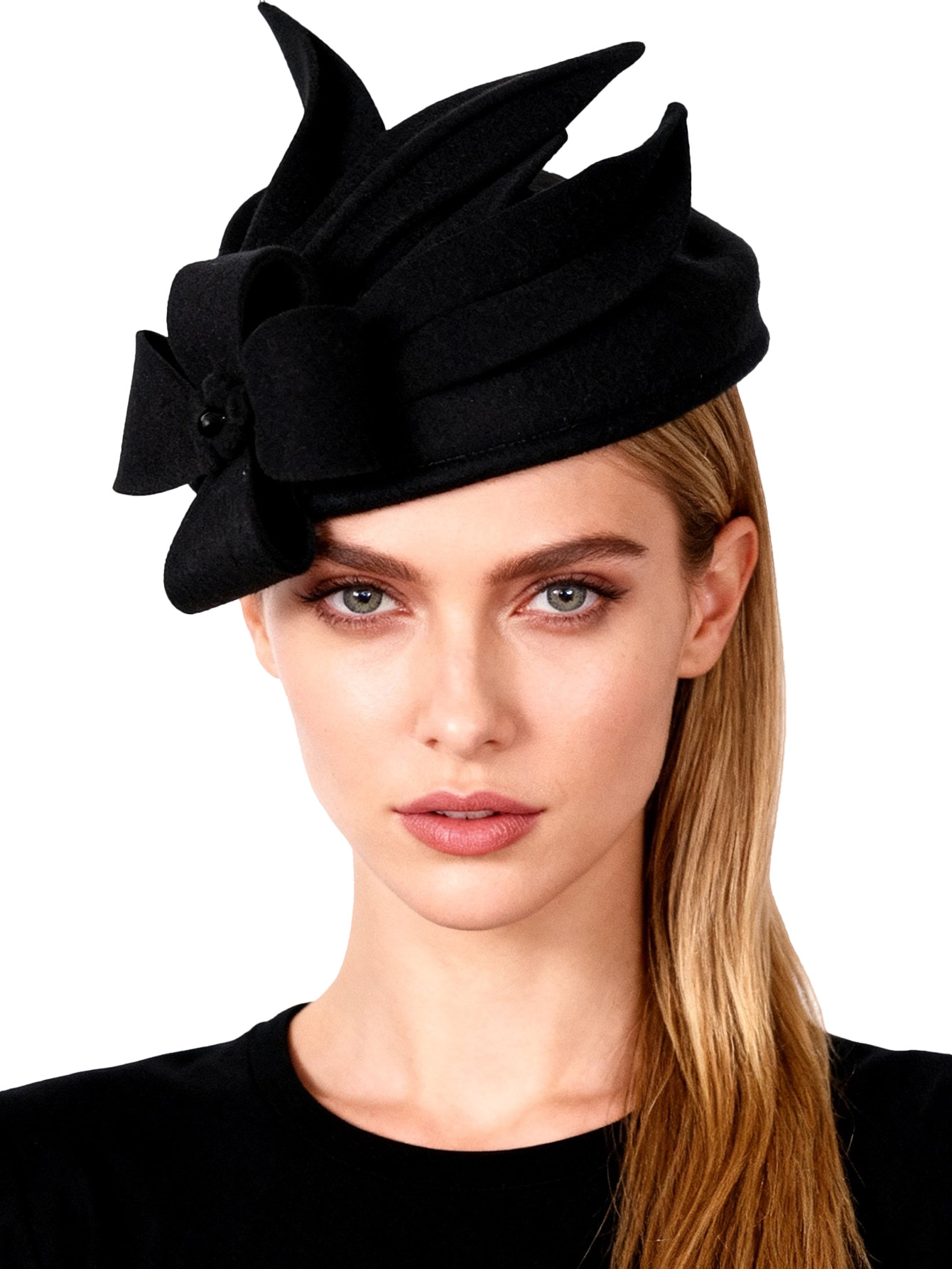 Fedora Hat Wool - FS Yün Keçe Fascinators Şapkalar Kadınlar