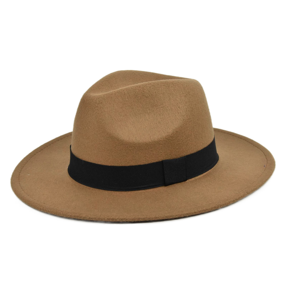 Fedora Hat Wool - Yeni Vintage Fedora Erkek Yün Geniş