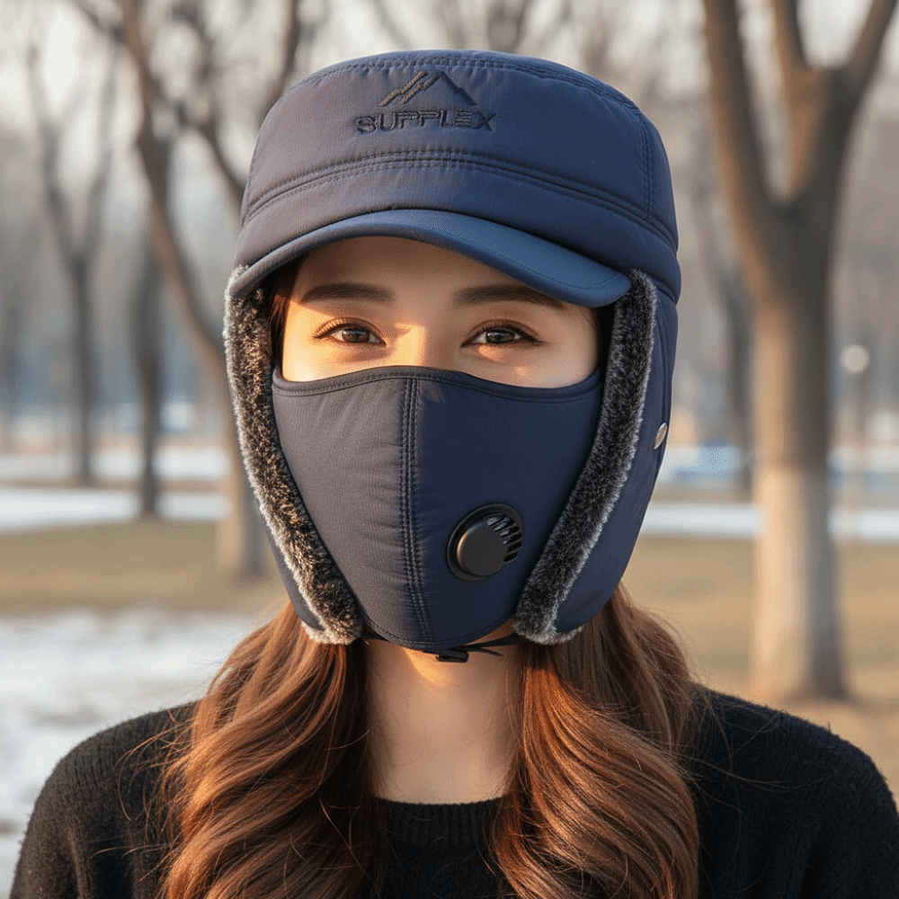 Trapper Hat Ear Flap - Kalınlaştırılmış Kışlık Trapper Şapkası Çıkarılabilir Polar